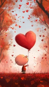 Crimson Dreams: One Character's Gravity-Defying Heart Soars.