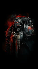 Battle-scarred void knight burning through the darkness.