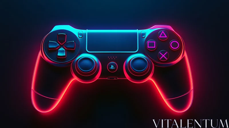 Neon-Glowing Gaming Controller for Ultimate Play Sessions.