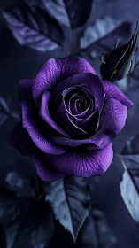 Midnight Bloom: Where Purple Dreams Spiral Into Shadow