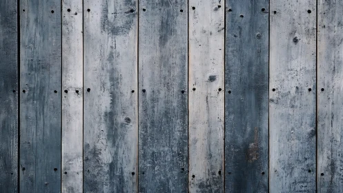Weathered blue wooden planks forming rustic vertical wall.