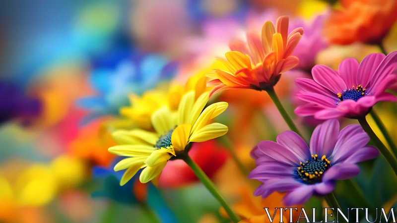 Vibrant Gerbera Daisies in Full Bloom.