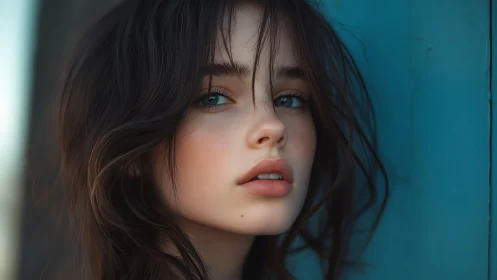 Soft-lit close-up portrait renders hyperreal youthful emotion