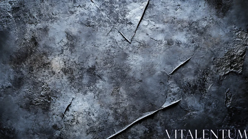 Weathered dark concrete wall surface shows cracked texture