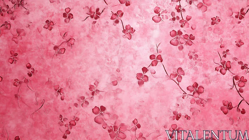 Pink Floral Arrangement with Scattered Orchid Blooms.