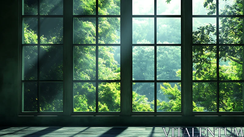 Luminous Forest Cathedral: Where Glass Meets Verdant Dreams