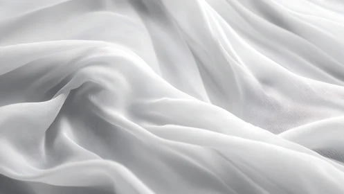 Translucent white silk folds with soft studio side lighting.