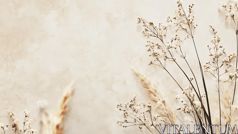 Dried Wildflowers in Serene Neutral Tones