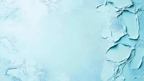 Frozen whispers of blue paint drift across a quiet field