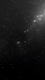 Starfield cascade along a luminous galactic diagonal.