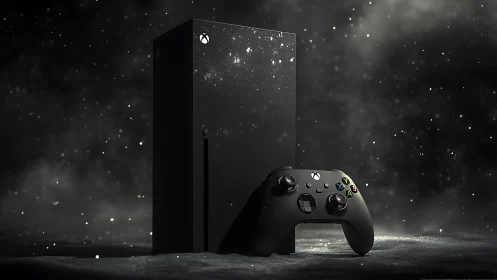 Xbox Series X Console and Controller in Cosmic Setting