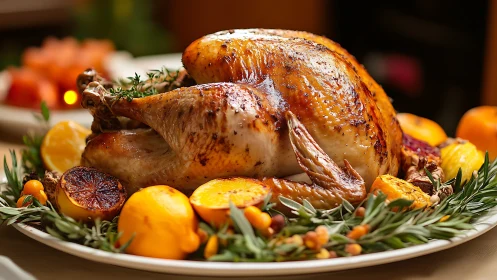 Roasted Chicken with Root Vegetables and Herbs.