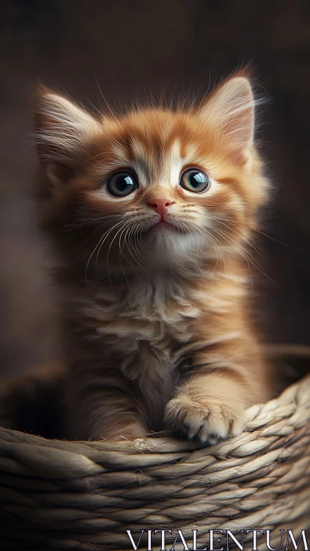 Luminous-Eyed Kitten: A Whisker-Soft Portrait in Warm Amber Light.