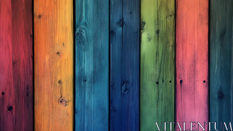 Colorful wooden planks share a bright, welcoming rhythm