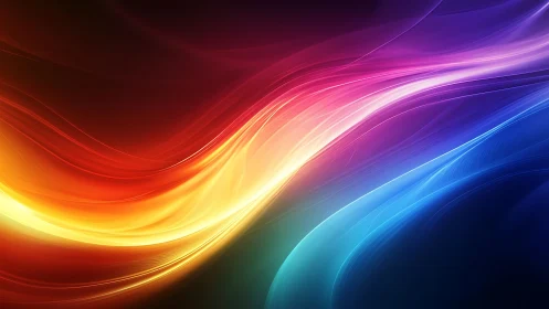 Radiant color waves sweeping across a deep cosmic field.