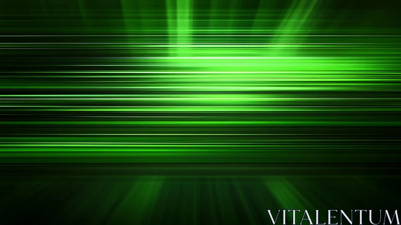 Vibrant green abstract light streaks with futuristic digital style.