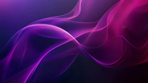 Violet and magenta light waves on dark gradient background.
