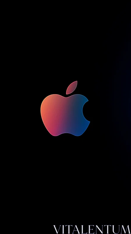 Multicolor apple-shaped logo on plain black background.