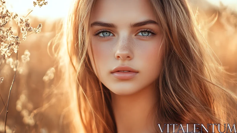 Sunlit gaze turns summer meadow into a quiet golden spell