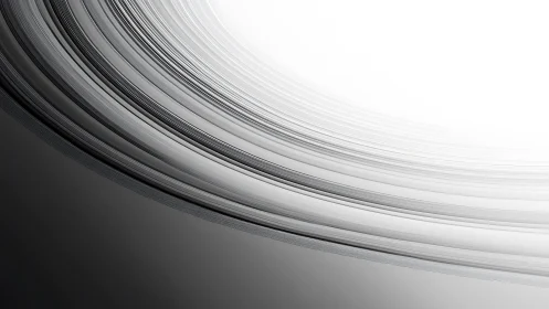 Monochrome curved lines forming bright abstract arc design