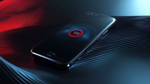 Sleek smartphone glows with futuristic wireless charging energy