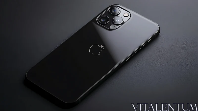 Sleek Black iPhone Pro in Studio Light.