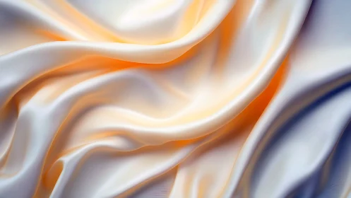 Macro study of iridescent satin folds under warm diffused light