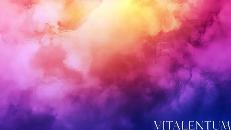 Sunrise clouds melt into a dreamy neon twilight sea