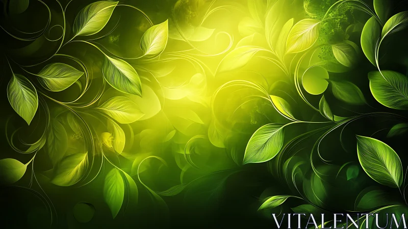 Luminous chlorophyll vectors in radial gradient diffusion field.