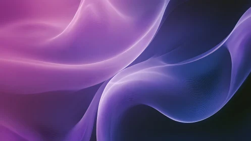 Gradient translucent waveforms in violet and blue tones.
