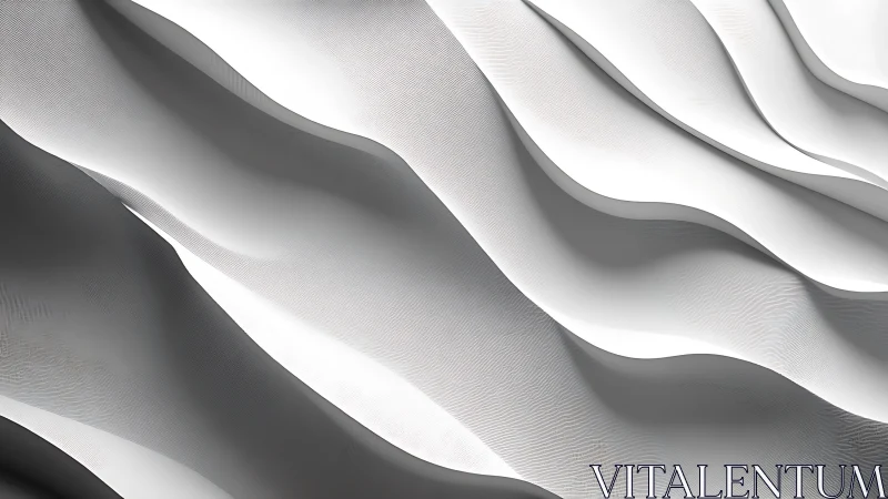 White sculpted waves form layered abstract wall surface.