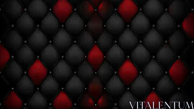 Quilted diamond grid with red backlit panels and soft shading