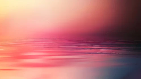 Cotton candy horizon drifting over neon glass waters.
