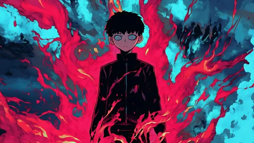 Quiet storm of power surrounding a wide-eyed hero figure.