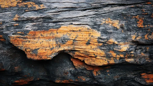 Close-up of weathered burnt wood with rich textures and contrast.