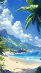 Tropical Paradise Where Mountains Cradle the Crystalline Shoreline