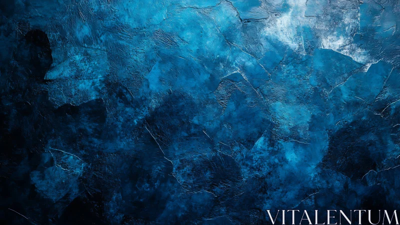 Deep blue abstract texture with layered cracked surface.