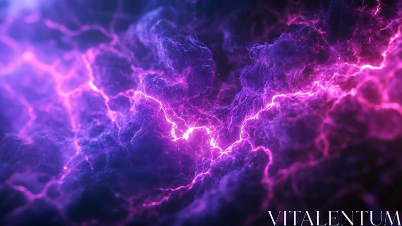 Electric violet energy clouds with glowing lightning arcs.