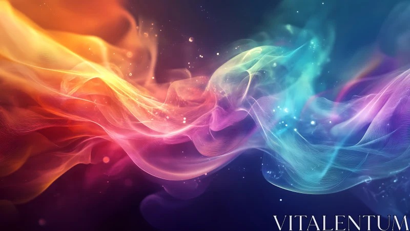 Spectral fluid dynamics of multicolor light waves in motion field