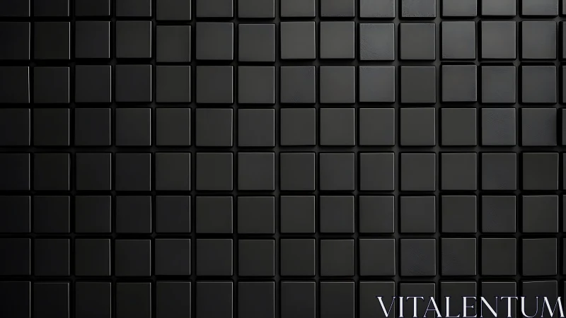 Gentle black square tiles form a calm geometric backdrop