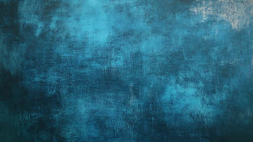 Textured blue painted surface with varied tonal gradients.