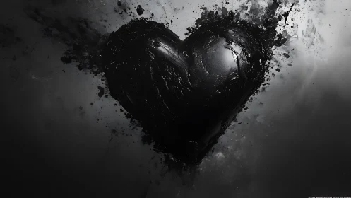 Spherical Heart Form with Explosive Particle Dispersion Dynamics