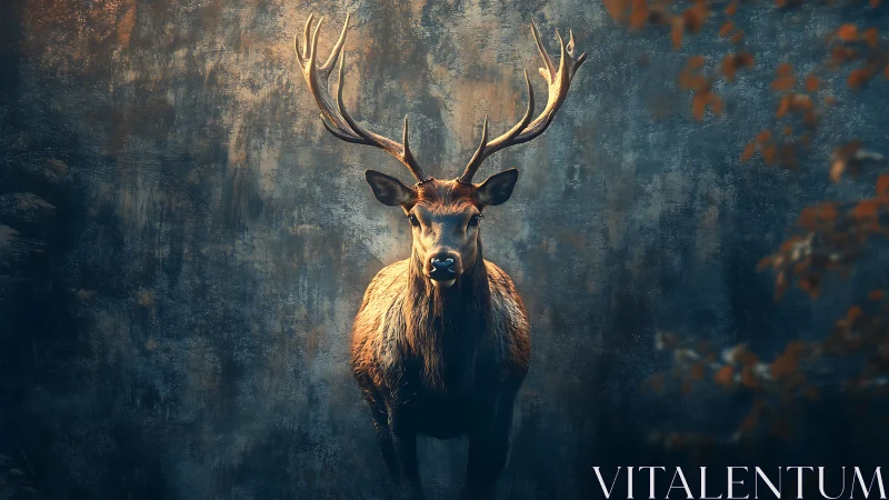 Majestic stag rendered in moody cinematic digital lighting