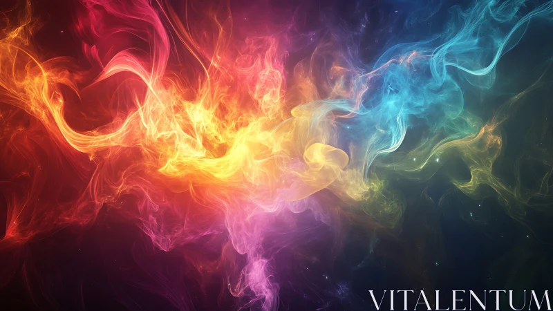 Luminous Energy Waves Collide in Vibrant Chromatic Gradient.