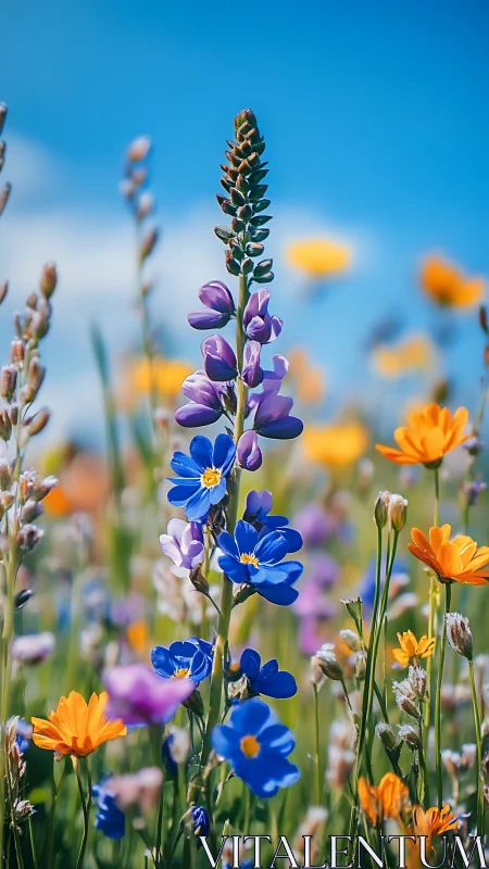Wildflower Garden Dreams: Purple Lupines & Golden Light.