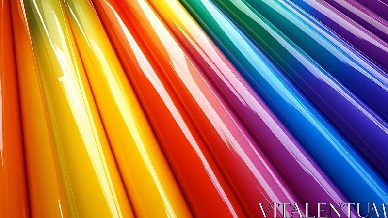 Glossy rainbow rays flowing in joyful diagonal bands.