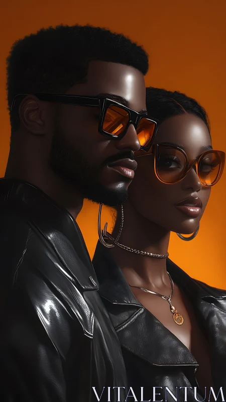 Sunglasses Styled Confidence Against Golden Glow.