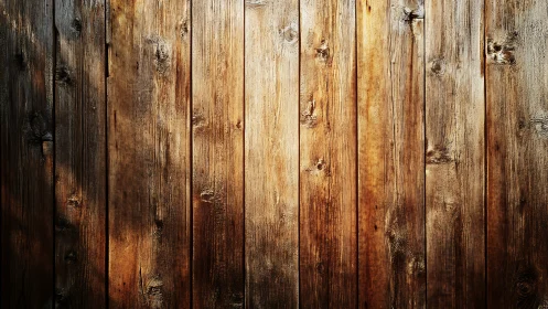 Sunlit rustic wooden boards glow with cozy natural warmth