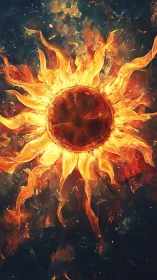 Blazing solar vortex radiates molten cosmic energy