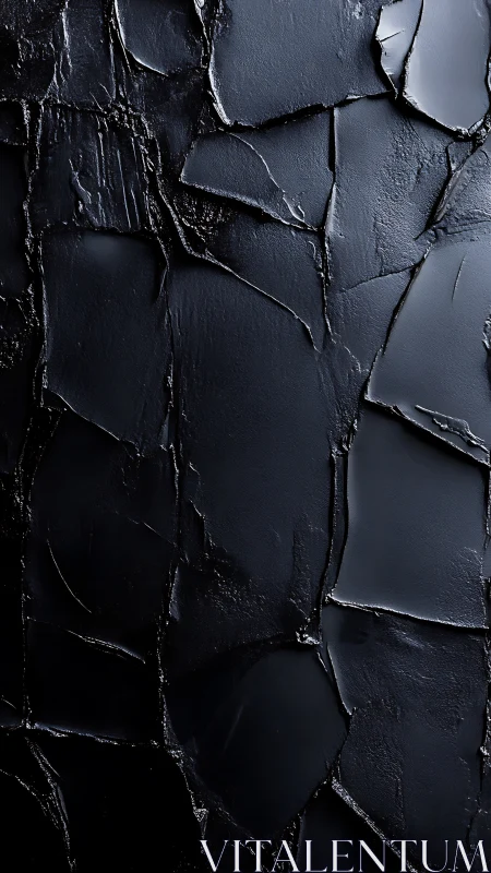 Midnight fractured slate texture with glossy wet surfaces.